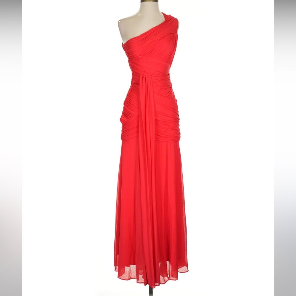 Halston Heritage Draped Grecian Formal Dress